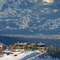Sun Mountain Lodge presides over a snow covered Methow Valley