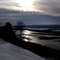 Sun on frozen Mississippi