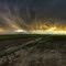 sunset storm and viaduct