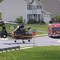 Helicopter in the middle of the road