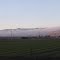 Dusk over field and Gabilan mtns.