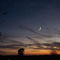 Crescent moon and Venus.