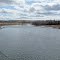 Looking south, upstream, at the Bighorn River, from Black Mountain Rd. (Wyo. State Hwy. 172). Lucerne (Themopolis P.O.), Wyoming