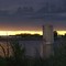 American Falls Reservoir at dusk.