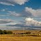 At sunset, looking eastward from south of Blackfoot