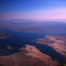 The Lake Mead, Nevada and Arizona border line.