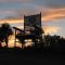Route 66 rocker at sunset