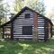 Log cabin at fire tower