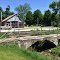 Brandon Pedestrian Arch Bridge & Old Auto Repair Shop