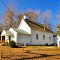 VIRGINIA: NEW KENT COUNTY: Rising Mount Zion Baptist Church, 8500 New Kent Highway (S.R. 249) with orange cones