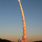 View of sunset Delta 2 launch from Press Site 1, Feb. 2007