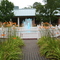 Fountain with colored water- rest stop on highway 13