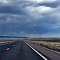 USA - Arizona. Route 66. Heavy skies on the way to Seligman...