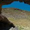 Looking out from a cleft in the canyonside. Alamo Canyon, Nevada