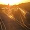 Rails in sunset flash