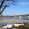 Gilead Lake with snow chunks