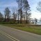 Driving along the cypress trees on the northern shore of Lake Mattamuskeet