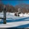 Snowy cemetary