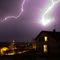 Orage et éclairs sur l'allée des Coudraies