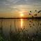 coucher de soleil sur le lac de chalain