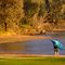 ''Time for a paddle'' early morning ''Hume Dam Ebden''