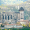 Cathédrale de Saint-Bertrand de Comminges au printemps, vue de Labroquère