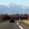 A64 au niveau de Montréjeau dirrection Bayonne. Au fond, le Pic du Midi de Bigorre.