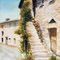 Un escalier au Chamaret (dessin au pastel sec) (drawing with dry pastel)... By me.