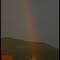 Arc en ciel sur l'église d'Amberieu en Bugey
