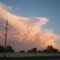 Anvil shaped cloud to the southeast-Sunset shot