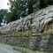 Cut through Indiana limestone