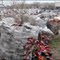 A huge junkyard of oilfield pipe thread protectors