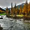 Die Rosanna im Herbstlich Goldenen St.Jakob am Arlberg