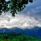 Blick vom Katzenberg auf die Allgäuer Alpen im Talkessel von Reutte.