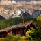 lonesome cottage in the mountains