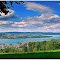 Blick von  der Schweiz über den Untersee nach Deutschland und zur Halbinsel Höri