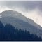 Mountain in clouds