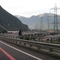 Villeneuve, Autobahn 9, Abstieg in das Rhonetal (Aug.2004, Baustelle)