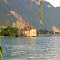 Summer in Switzerland. Montreux Chillon Castle on Lake Geneva.