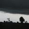 Winter Cloudy sky near Okeechobee lake, Florida
