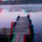 Boat Dock on a foggy Morning - 3D