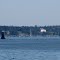 Fiddlers Ledge Monument from Vinalhaven Ferry