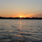 Sunrise on lake Michigan, off Stony Lake