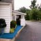 Road curb under building.Northern Cambria pa