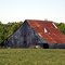 Barn with rusted roof