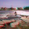 Fishing at the Dam - 3D  (in the Rock River at Oregon Illinois)
