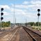 Burlington Northern Santa Fe Railway Mainline Tracks looking East at Havre, MT