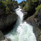 Wide-angle view of Big Timber Creek Falls