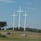 Three very large crosses