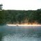 Fisherman in the sunrise. Callaway Valley Lake